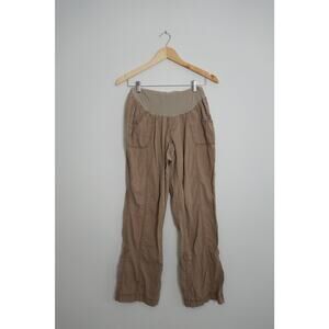 Maternity Rollup Cargo Khaki Pant Size Large - Oh Baby by Motherhood